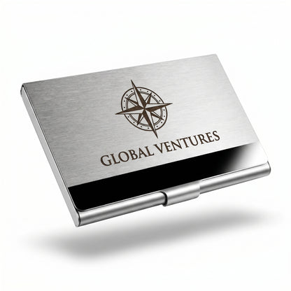 Premium Edelstahl Visitenkartenetui mit individueller Lasergravur