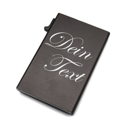 Pop-up wallet with individual label - card case wallet with RFID protection