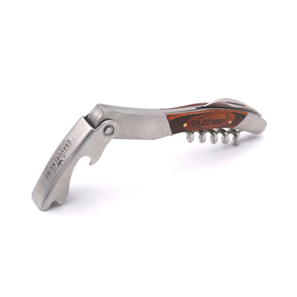 Premium Kellnermesser mit individueller Gravur - Weinöffner mit Folienschneider
