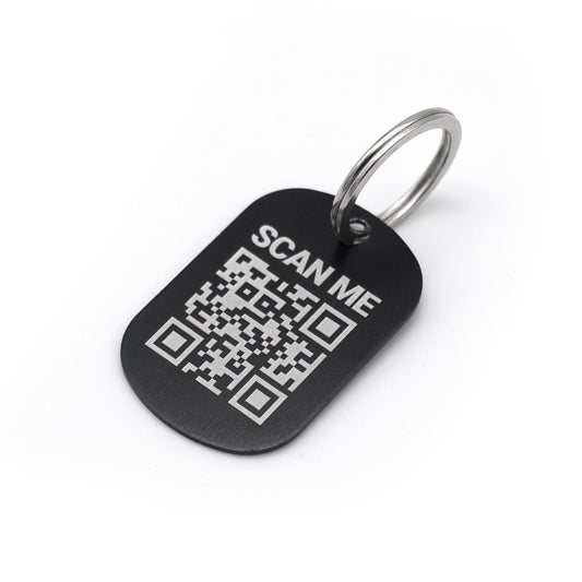 Schlüsselanhänger mit individuellem QR-Code - Aluminium