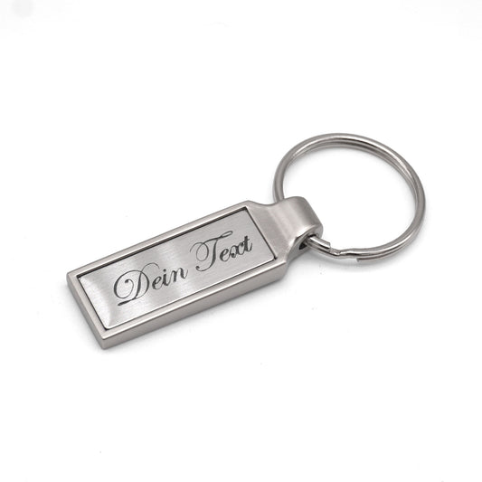 Premium keychain with personal laser engraving – stainless steel