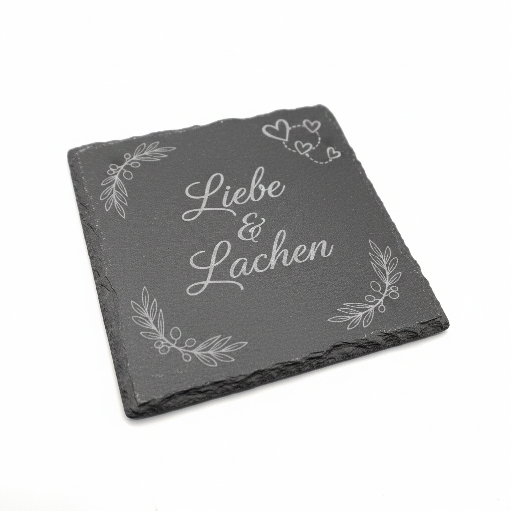 Slate board with motif as desired - personalized text - slate