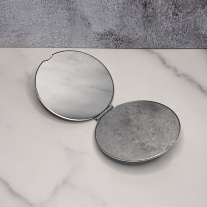 Make-up mirror with personal engraving - stainless steel pocket mirror with laser engraving