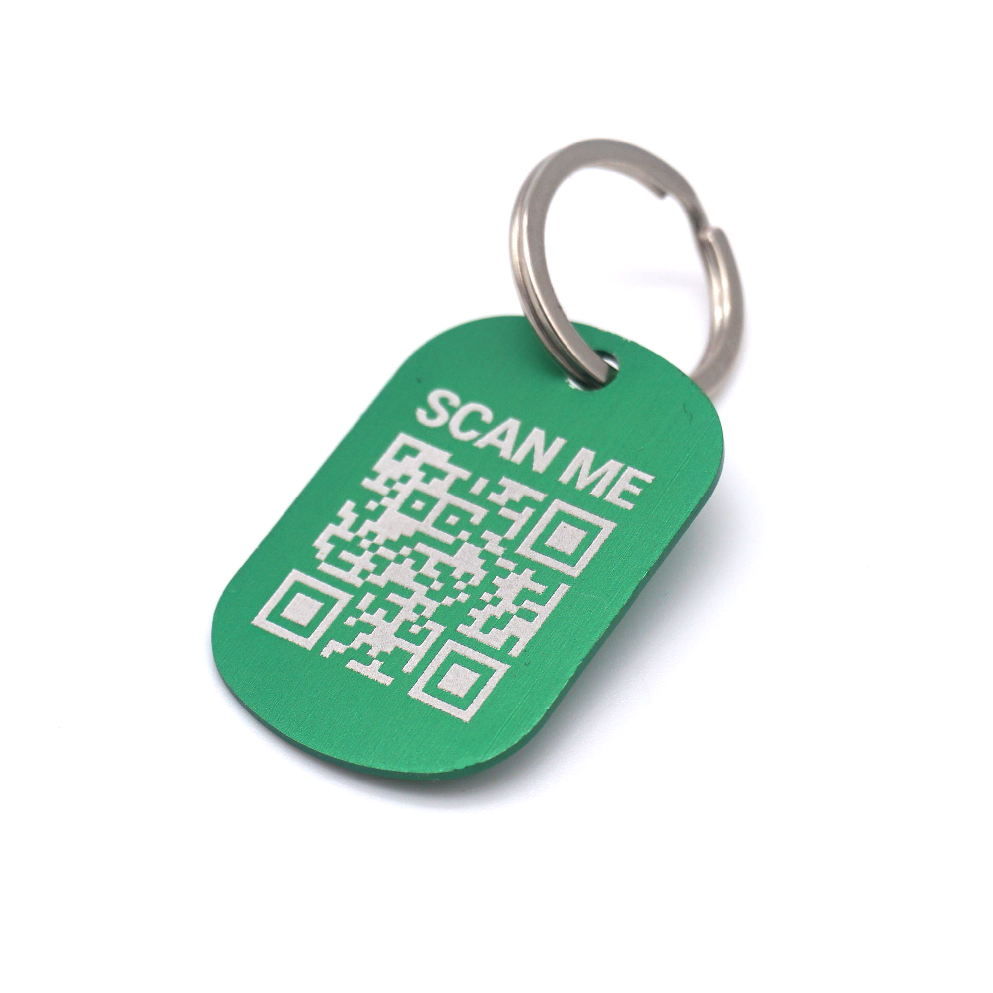  QR-Code Schlüsselanhänger - Aluminium Schlüsselanhänger mit graviertem QRCode