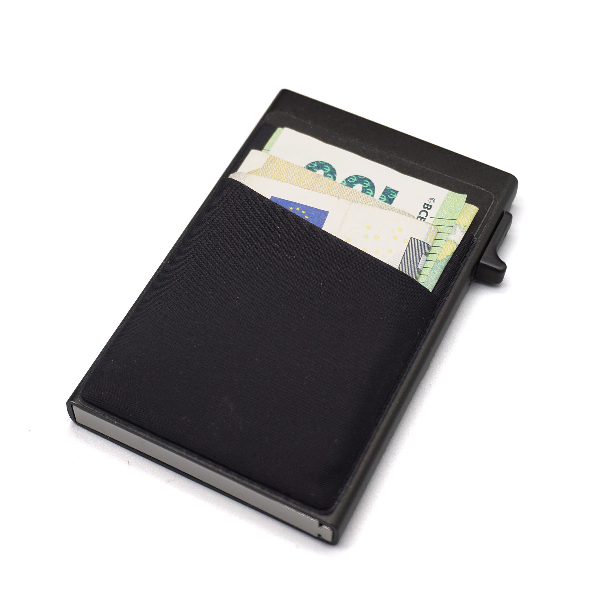 Pop-up Geldbörse mit individueller Beschriftung - Schlankes Kartenetui mit Münzfach & RFID-Schutz