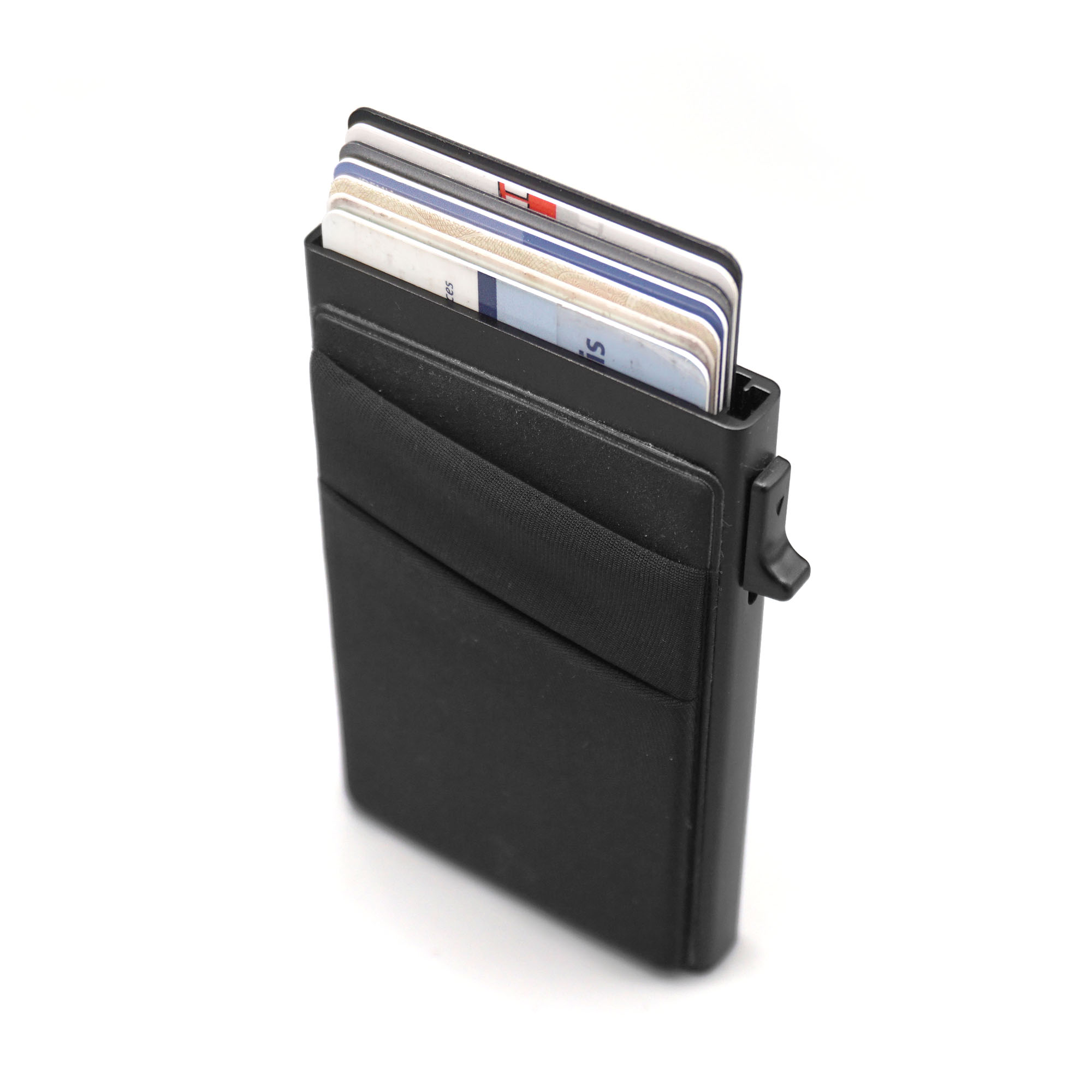 Pop-up Geldbörse mit individueller Beschriftung - Schlankes Kartenetui mit Münzfach & RFID-Schutz